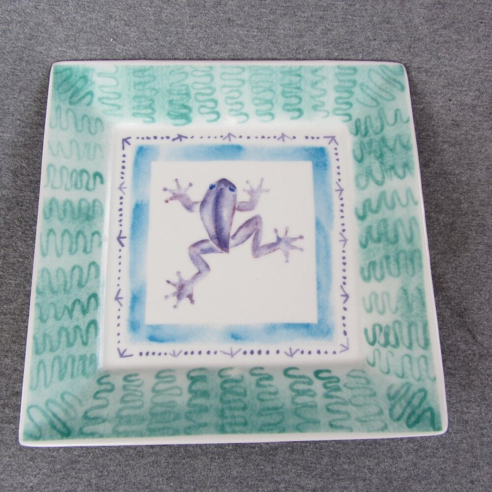 tree frog plate discovery channel store (w3057)